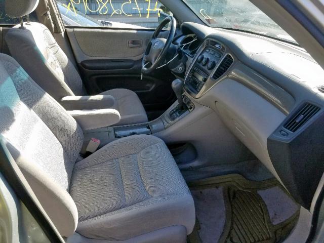 JTEGD21A530060023 - 2003 TOYOTA HIGHLANDER SILVER photo 5