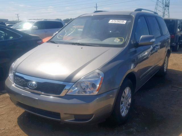 KNDMG4C70C6427449 - 2012 KIA SEDONA LX GRAY photo 2