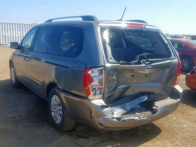 KNDMG4C70C6427449 - 2012 KIA SEDONA LX GRAY photo 3