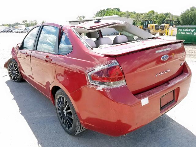 1FAHP3GN8AW178034 - 2010 FORD FOCUS SES RED photo 3