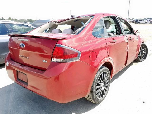 1FAHP3GN8AW178034 - 2010 FORD FOCUS SES RED photo 4