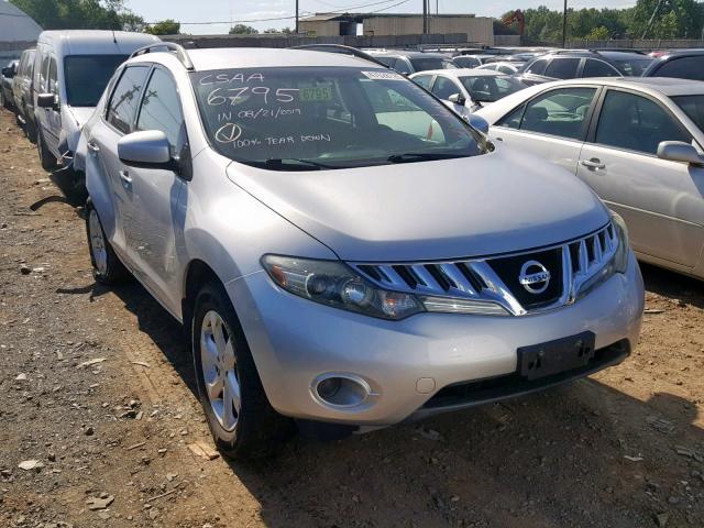 JN8AZ18W79W155412 - 2009 NISSAN MURANO S SILVER photo 1