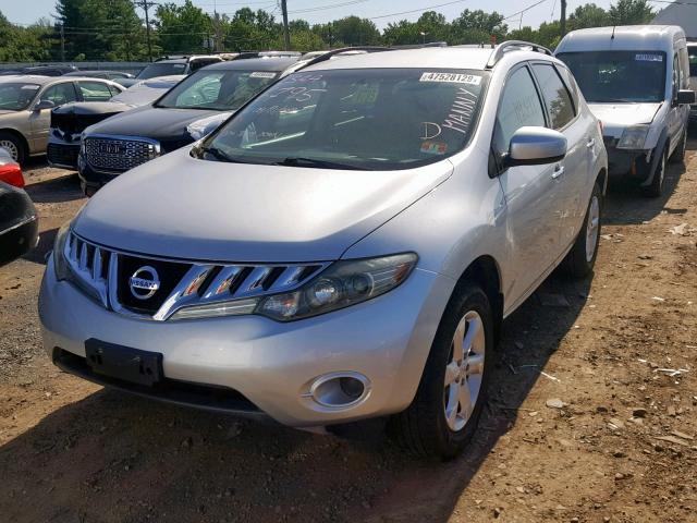 JN8AZ18W79W155412 - 2009 NISSAN MURANO S SILVER photo 2