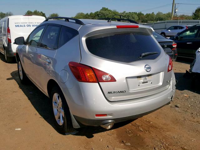 JN8AZ18W79W155412 - 2009 NISSAN MURANO S SILVER photo 3