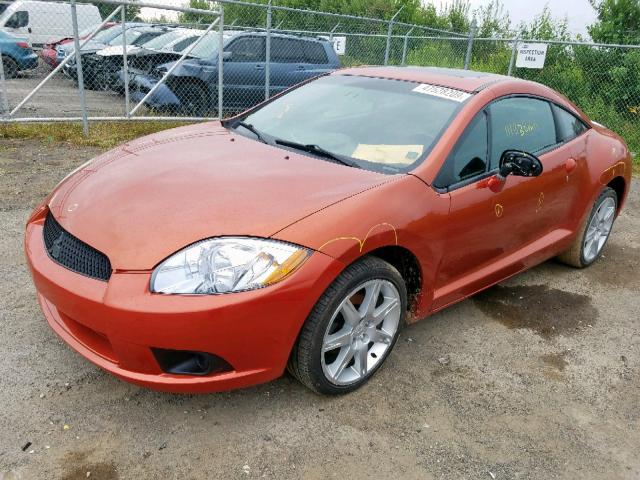 4A3AK24F29E602811 - 2009 MITSUBISHI ECLIPSE GS ORANGE photo 2