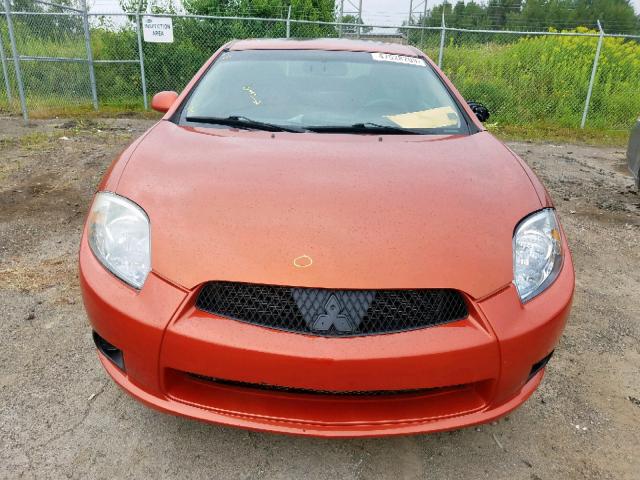 4A3AK24F29E602811 - 2009 MITSUBISHI ECLIPSE GS ORANGE photo 9