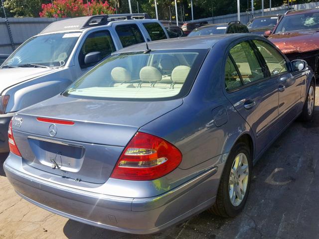 WDBUF65J73A234718 - 2003 MERCEDES-BENZ E 320 BLUE photo 4