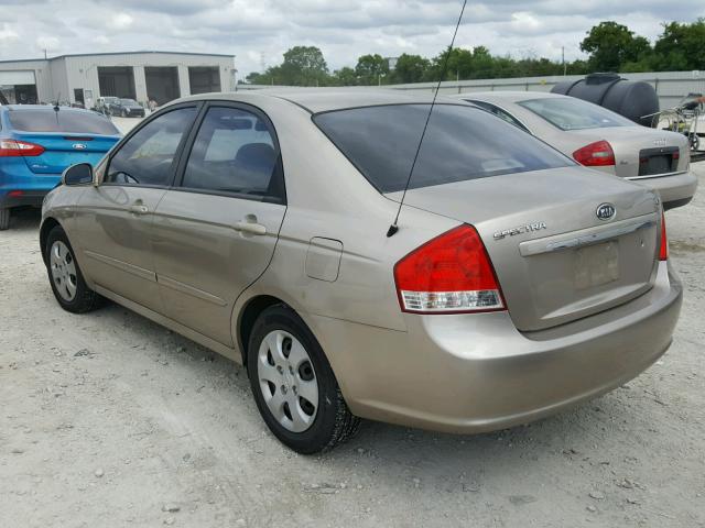 KNAFE121675466095 - 2007 KIA SPECTRA EX TAN photo 3