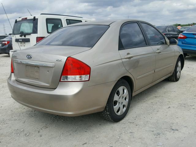 KNAFE121675466095 - 2007 KIA SPECTRA EX TAN photo 4