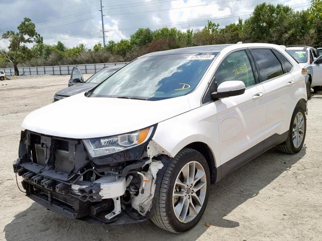 2FMPK3K83FBB02389 - 2015 FORD EDGE TITAN WHITE photo 2