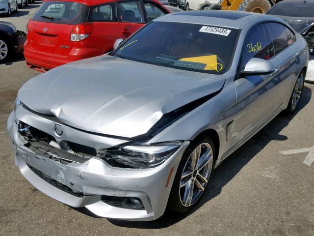 WBA4J1C51JBM10904 - 2018 BMW 430I GRAN SILVER photo 2