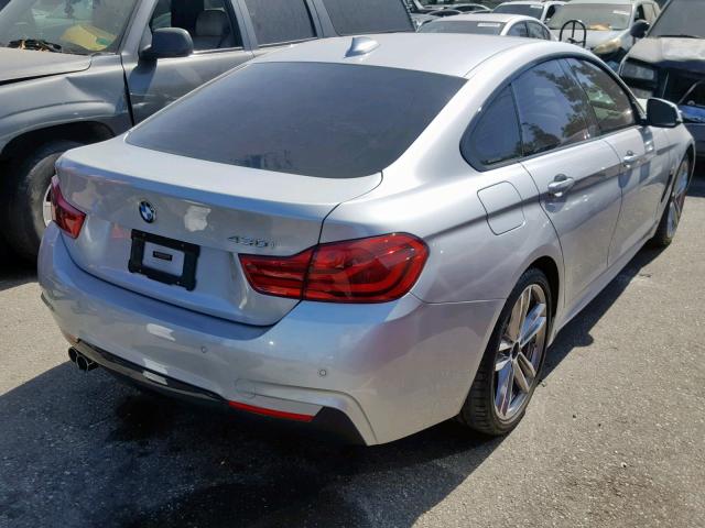 WBA4J1C51JBM10904 - 2018 BMW 430I GRAN SILVER photo 4