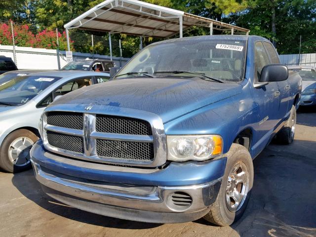 1D7HA18N15S232548 - 2005 DODGE RAM 1500 S BLUE photo 2