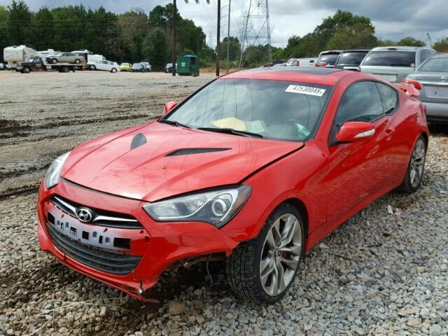 KMHHU6KJ5DU099456 - 2013 HYUNDAI GENESIS CO RED photo 2