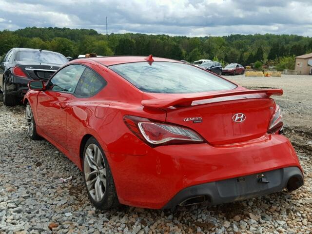 KMHHU6KJ5DU099456 - 2013 HYUNDAI GENESIS CO RED photo 3