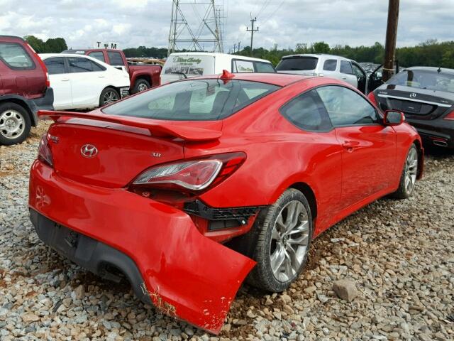 KMHHU6KJ5DU099456 - 2013 HYUNDAI GENESIS CO RED photo 4