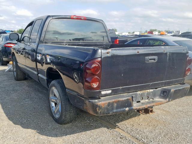 1D7HA18287S219482 - 2007 DODGE RAM 1500 S BLACK photo 3