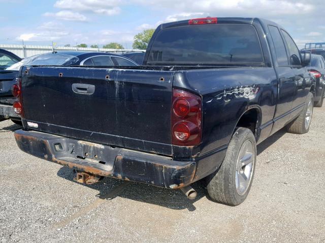 1D7HA18287S219482 - 2007 DODGE RAM 1500 S BLACK photo 4