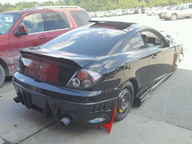 KMHHN65F05U156068 - 2005 HYUNDAI TIBURON GT BLACK photo 4