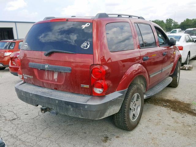 1D8HB68N68F119990 - 2008 DODGE DURANGO AD MAROON photo 4