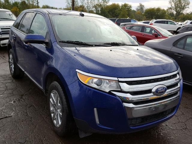 2FMDK3JCXEBB04311 - 2014 FORD EDGE SEL BLUE photo 1