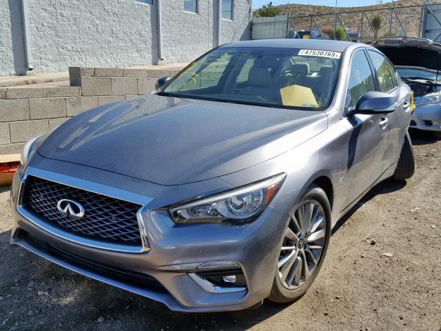 JN1EV7AR6JM444235 - 2018 INFINITI Q50 LUXE GRAY photo 2