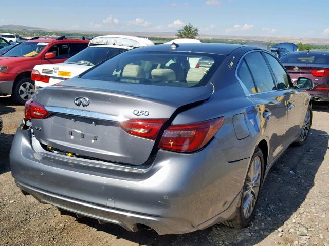 JN1EV7AR6JM444235 - 2018 INFINITI Q50 LUXE GRAY photo 4