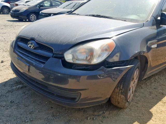 KMHCM36C28U103151 - 2008 HYUNDAI ACCENT GS GRAY photo 9