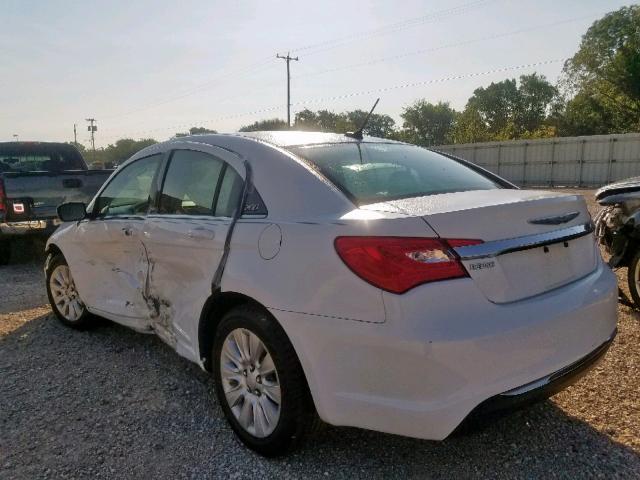 1C3CCBAB3DN647358 - 2013 CHRYSLER 200 LX WHITE photo 3