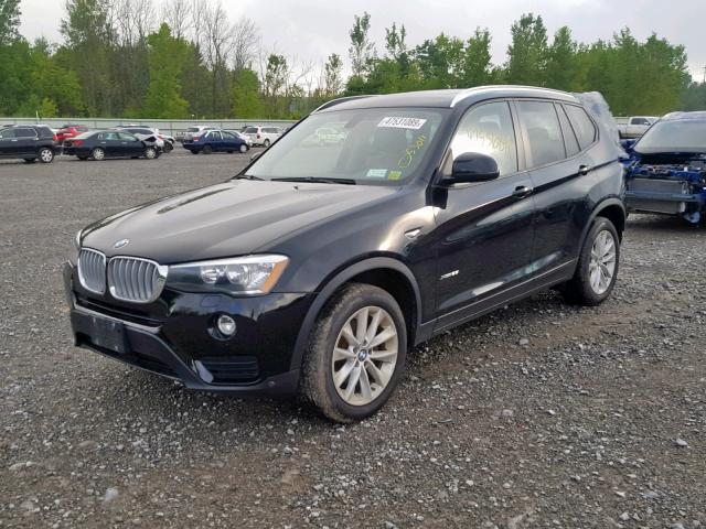 5UXWX9C55G0D83222 - 2016 BMW X3 XDRIVE2 BLACK photo 2