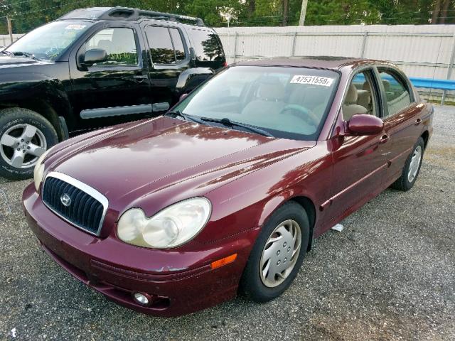 KMHWF25H73A855713 - 2003 HYUNDAI SONATA GL MAROON photo 2