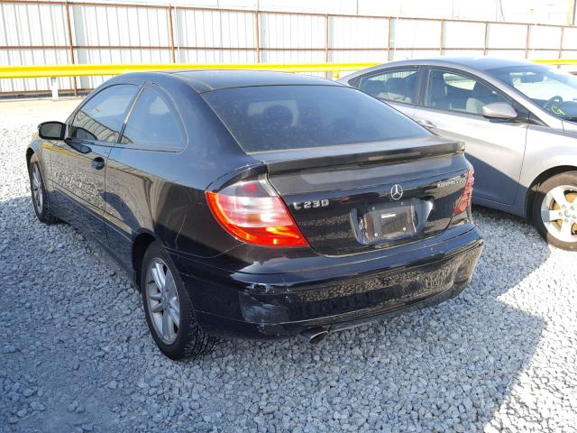 WDBRN47J92A358448 - 2002 MERCEDES-BENZ C 230K SPO BLACK photo 3