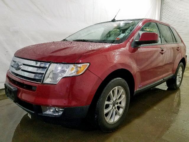 2FMDK48C49BA99575 - 2009 FORD EDGE SEL RED photo 2