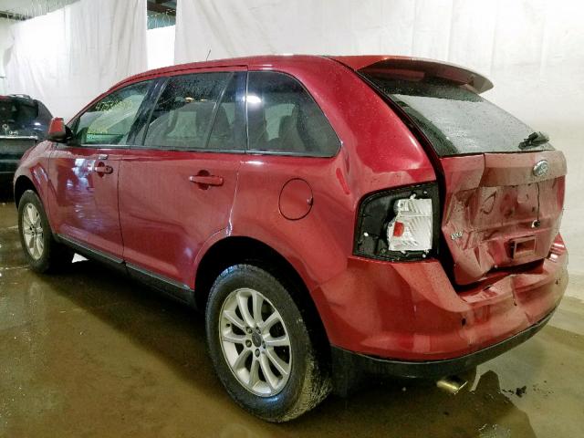 2FMDK48C49BA99575 - 2009 FORD EDGE SEL RED photo 3