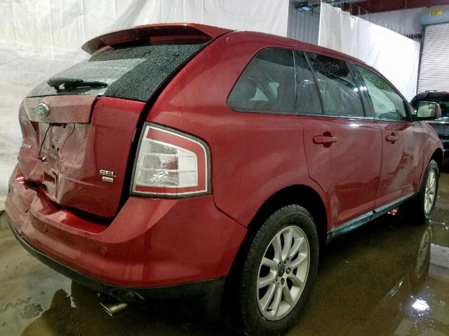 2FMDK48C49BA99575 - 2009 FORD EDGE SEL RED photo 4