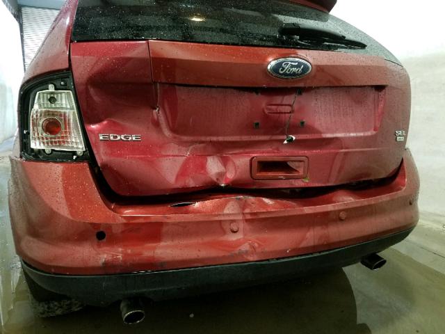 2FMDK48C49BA99575 - 2009 FORD EDGE SEL RED photo 9