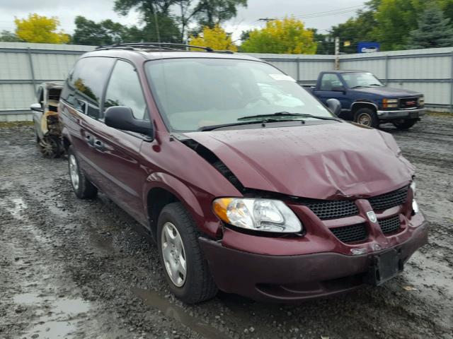 1D4GP25303B144149 - 2003 DODGE CARAVAN SE MAROON photo 1