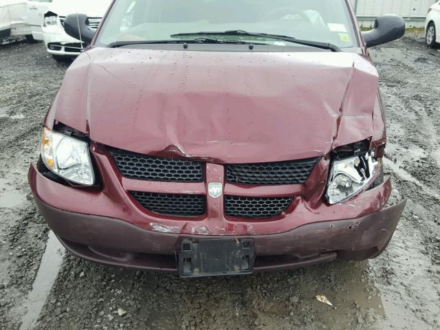 1D4GP25303B144149 - 2003 DODGE CARAVAN SE MAROON photo 7