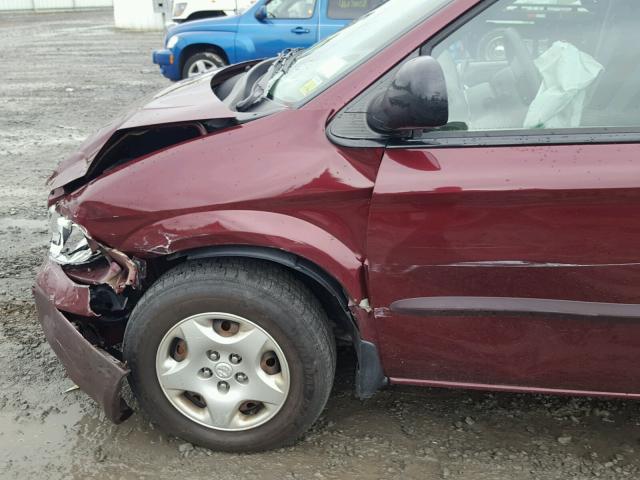 1D4GP25303B144149 - 2003 DODGE CARAVAN SE MAROON photo 9