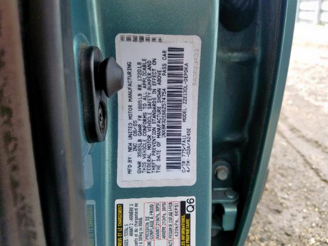 1NXBR32E66Z574754 - 2006 TOYOTA COROLLA CE GREEN photo 10