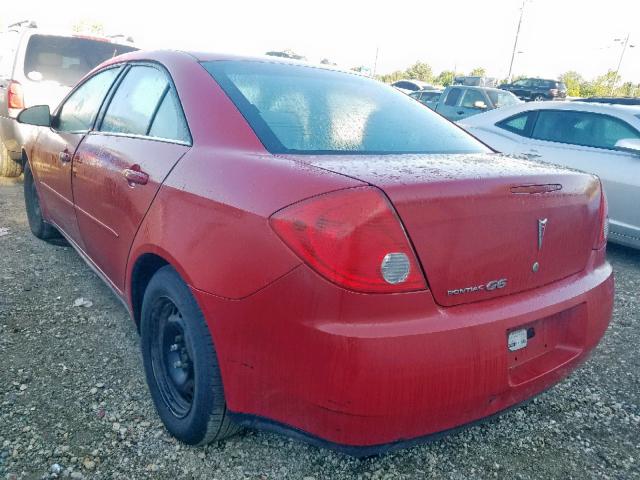 1G2ZF58B874141625 - 2007 PONTIAC G6 VALUE L RED photo 3