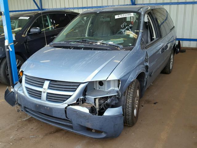 1D4GP25E45B333861 - 2005 DODGE CARAVAN SE BLUE photo 2