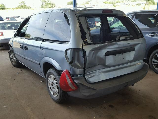 1D4GP25E45B333861 - 2005 DODGE CARAVAN SE BLUE photo 3