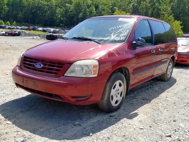 2FMZA50635BA34828 - 2005 FORD FREESTAR S RED photo 2