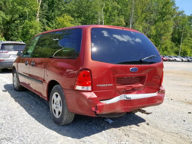 2FMZA50635BA34828 - 2005 FORD FREESTAR S RED photo 3