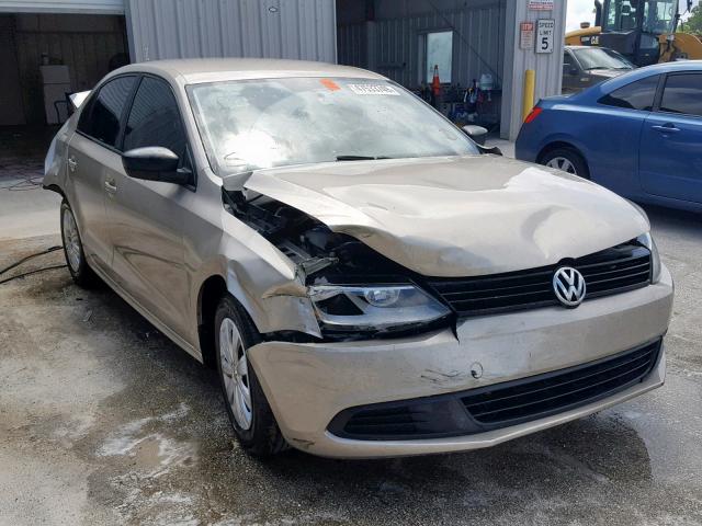 3VW2K7AJ8EM264376 - 2014 VOLKSWAGEN JETTA BASE GRAY photo 1