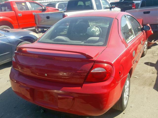 1B3ES26C04D623891 - 2004 DODGE NEON BASE RED photo 4