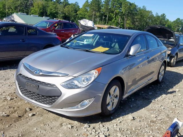 KMHEC4A45BA005435 - 2011 HYUNDAI SONATA HYB SILVER photo 2