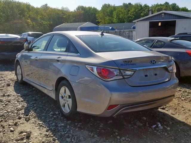 KMHEC4A45BA005435 - 2011 HYUNDAI SONATA HYB SILVER photo 3