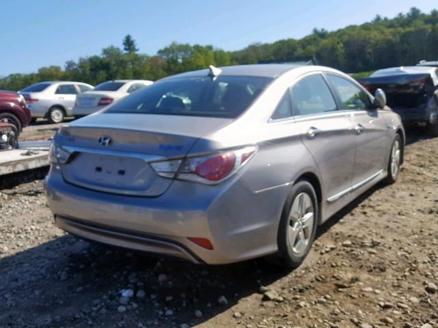 KMHEC4A45BA005435 - 2011 HYUNDAI SONATA HYB SILVER photo 4